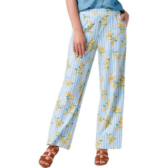 Denim & Co. Beach women's Regular Printed Jersey Pull-On Pants with Pockets - Picture 1 of 3